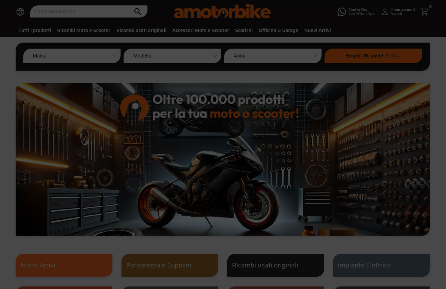 Ecommerce ricambi moto
