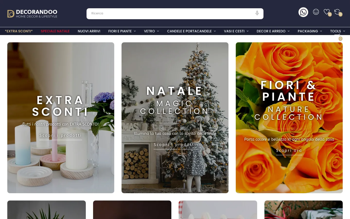 Home page di Decorandoo su computer