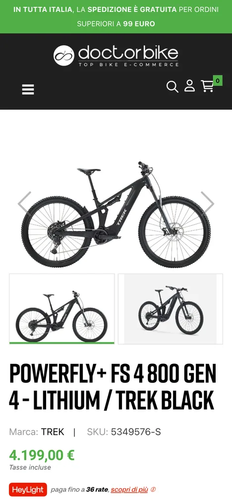 Scheda prodotto di Doctorbike su telefono