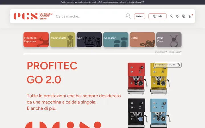 Home page di Espresso Coffee Shop